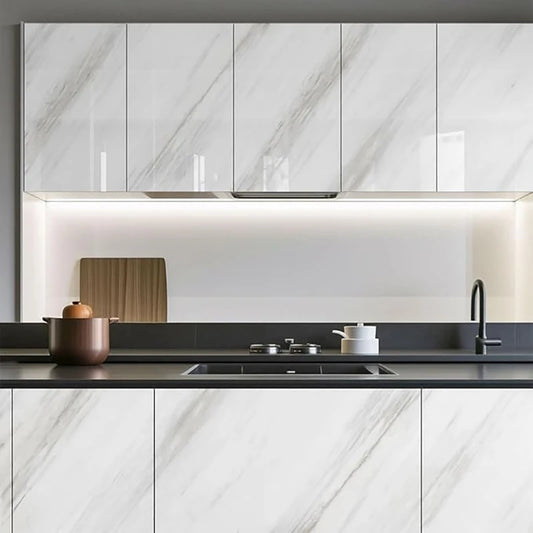 Vinilo Adhesivo Efecto Mármol 55cm - Antihumedad para Cocina, Baño y Muebles