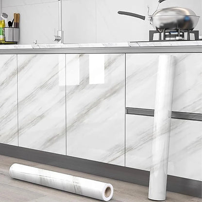 Vinilo Adhesivo Efecto Mármol 55cm - Antihumedad para Cocina, Baño y Muebles