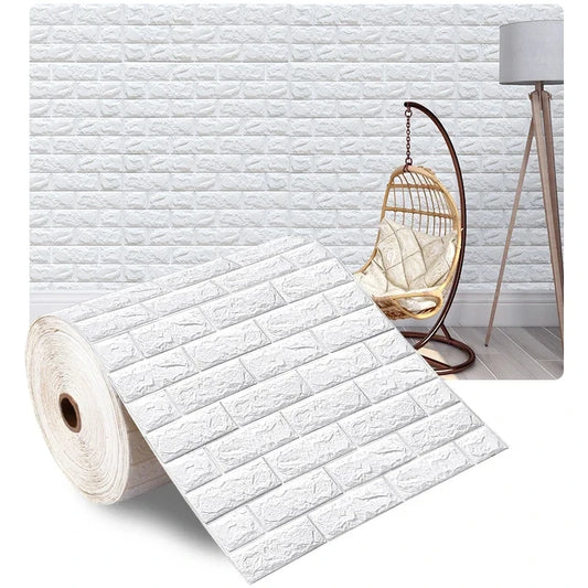 Vinilo Adhesivo 3D Efecto Ladrillo - Salón, Dormitorio y Habitación Infantil
