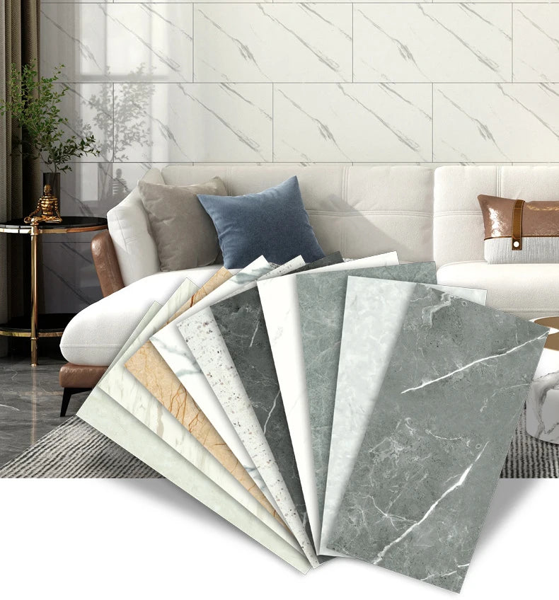 Baldosas Adhesivas 3D Efecto Mármol para Cocina y Baño - Impermeables, Pack 10 uds