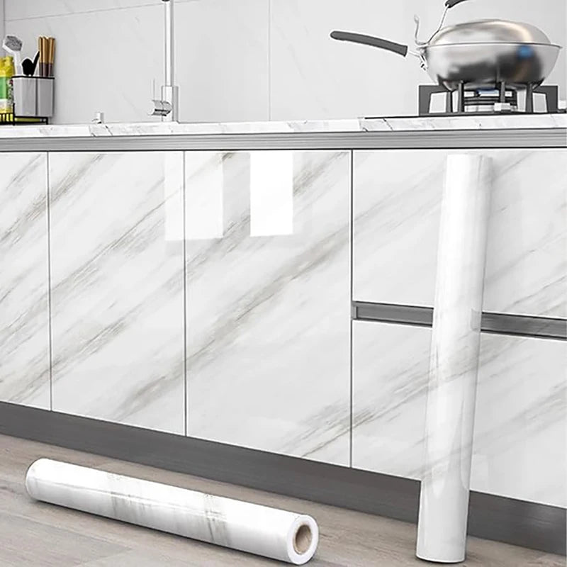 Vinilo Adhesivo Blanco Brillante - Renovación de Muebles y Armarios de Cocina
