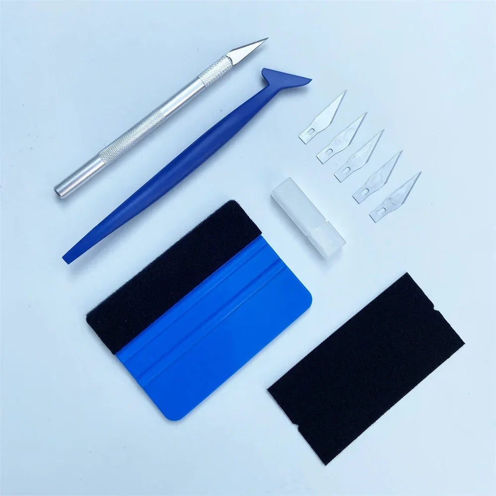 Kit Profesional de Herramientas para Instalación de Vinilos - Rasquetas y Escobilla