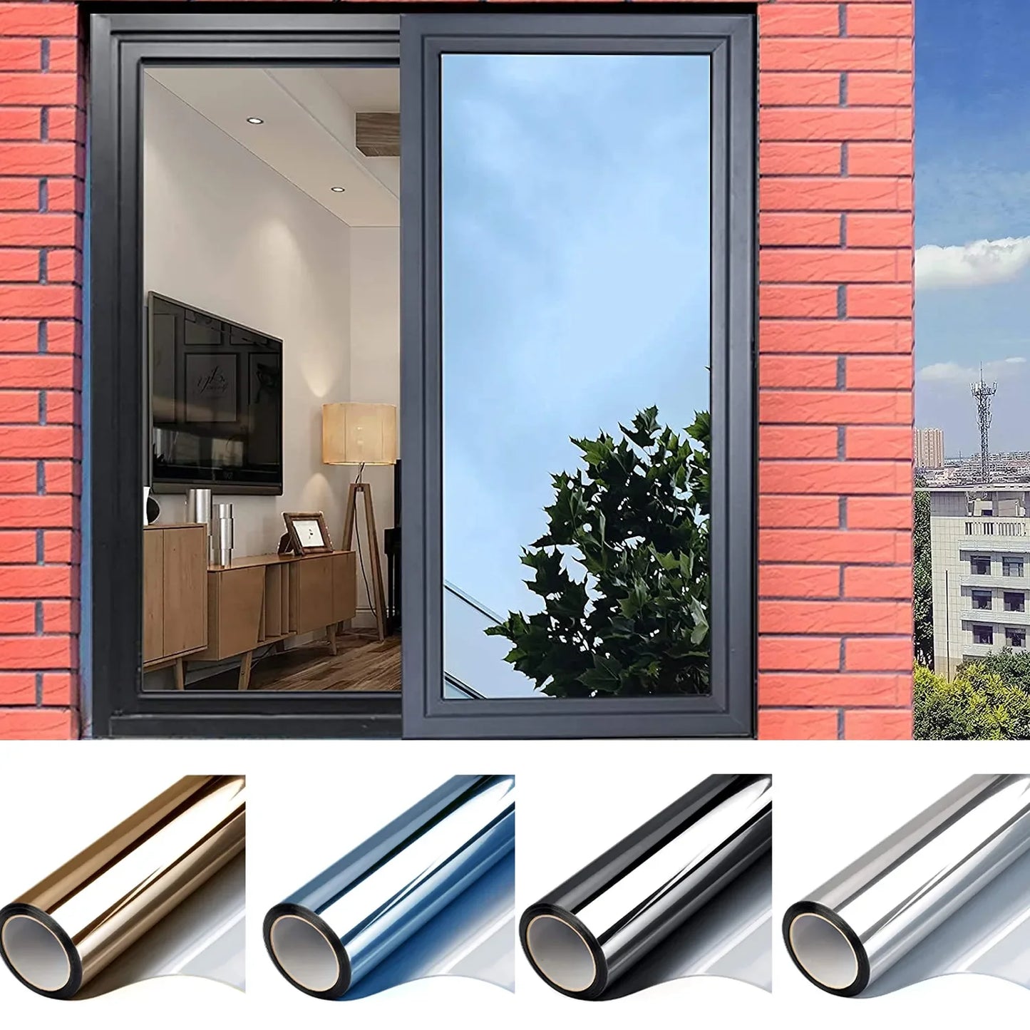 Vinilo Espejo Unidireccional para Ventanas - Privacidad y Bloqueo Solar