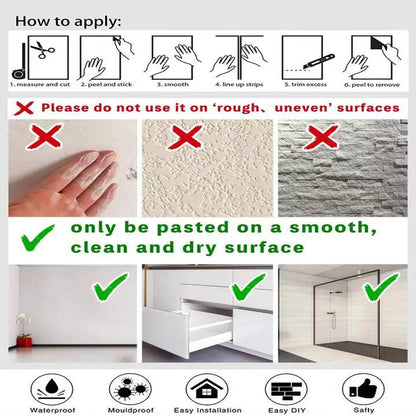 Vinilo Adhesivo Mate Impermeable para Pared y Muebles - Blanco, Gris y Negro
