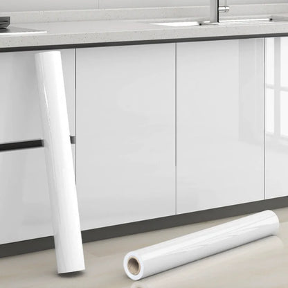 Vinilo Adhesivo Blanco Brillante - Renovación de Muebles y Armarios de Cocina