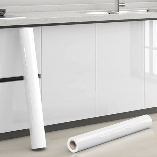 Vinilo Adhesivo Blanco Brillante - Renovación de Muebles y Armarios de Cocina