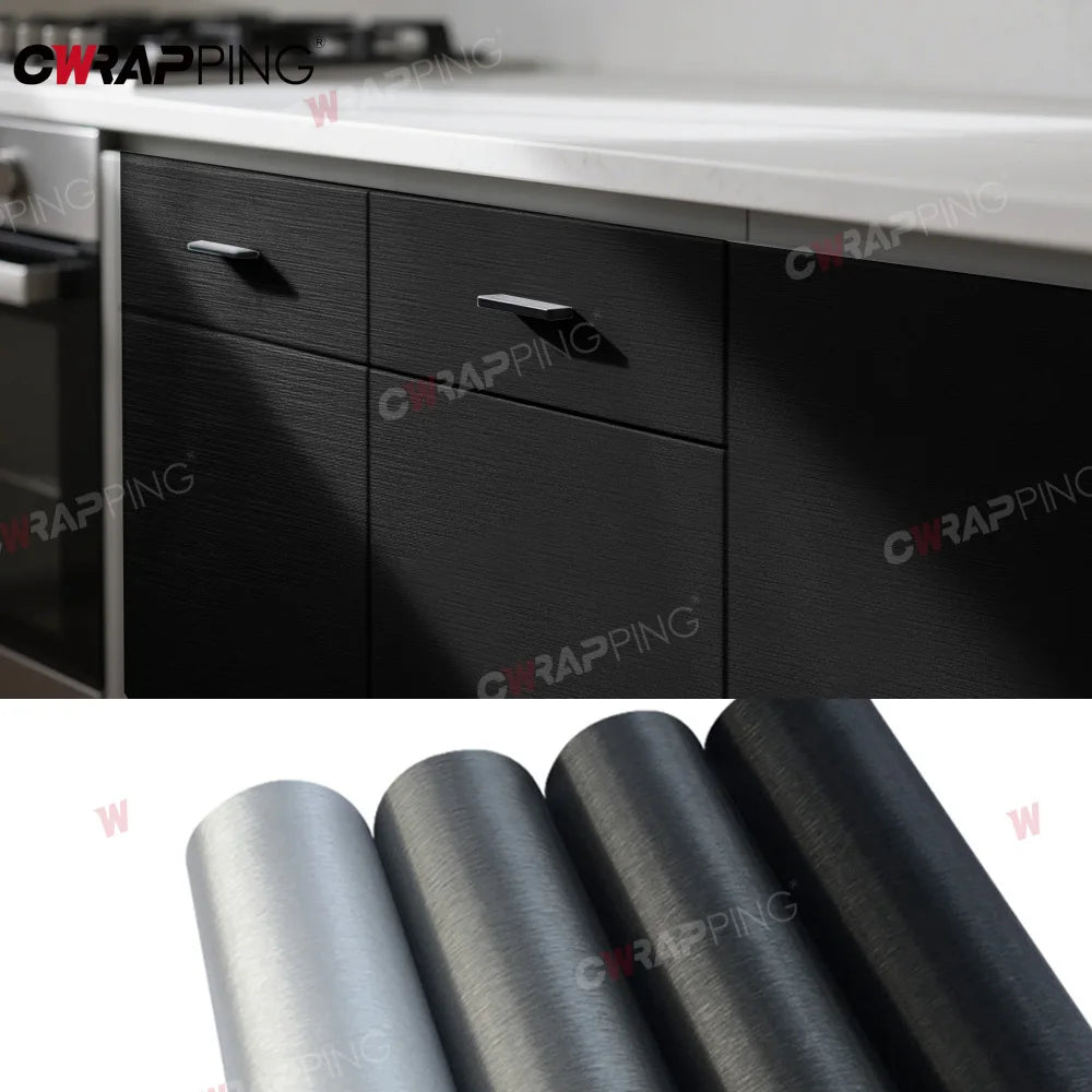 Vinilo Adhesivo Efecto Metal Cepillado - Electrodomésticos, Cocina y Ascensores
