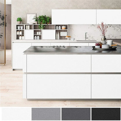 Vinilo Adhesivo Mate Impermeable para Pared y Muebles - Blanco, Gris y Negro