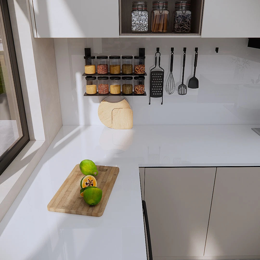 Vinilo Adhesivo Blanco Brillante - Renovación de Muebles y Armarios de Cocina