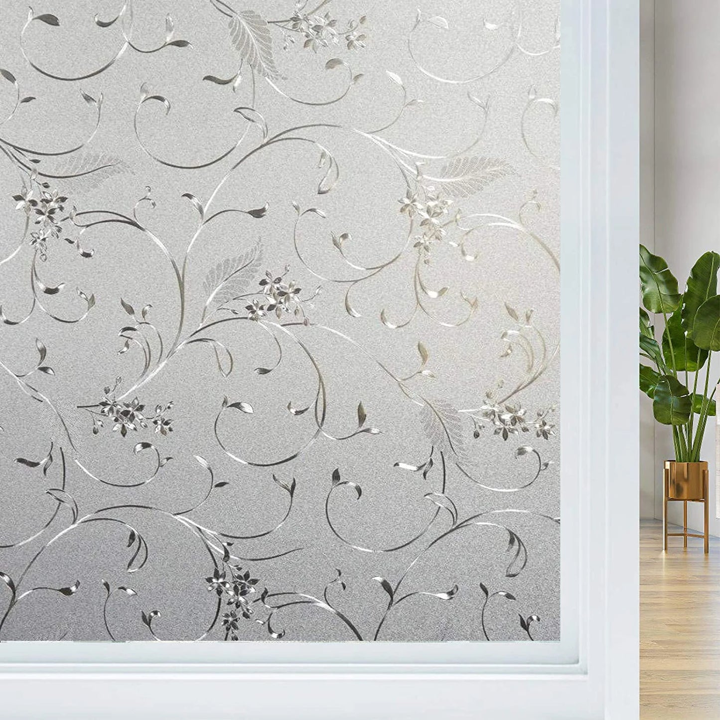 Lámina Decorativa 3D para Ventanas Arcoíris - Vinilo Vidriera Estática sin Adhesivo