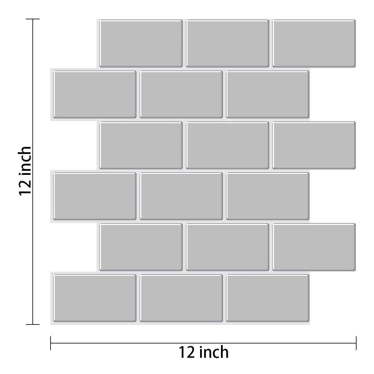 Vinilo Adhesivo 3D Efecto Ladrillo Metro - Pack 10 Láminas para Cocina y Baño