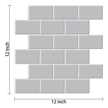 Vinilo Adhesivo 3D Efecto Ladrillo Metro - Pack 10 Láminas para Cocina y Baño