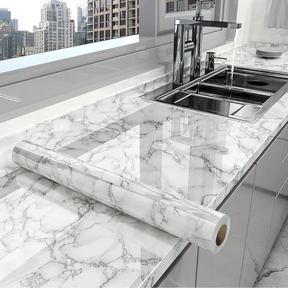 Vinilo Adhesivo Blanco Brillante - Renovación de Muebles y Armarios de Cocina