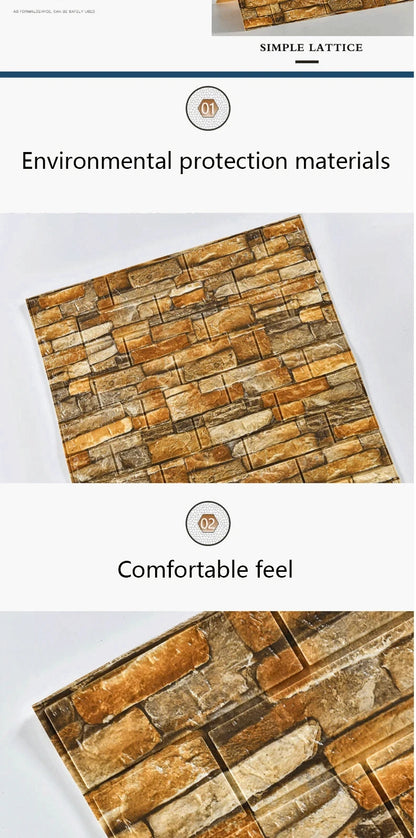 Vinilo Adhesivo 3D Efecto Ladrillo - Salón, Dormitorio y Habitación Infantil