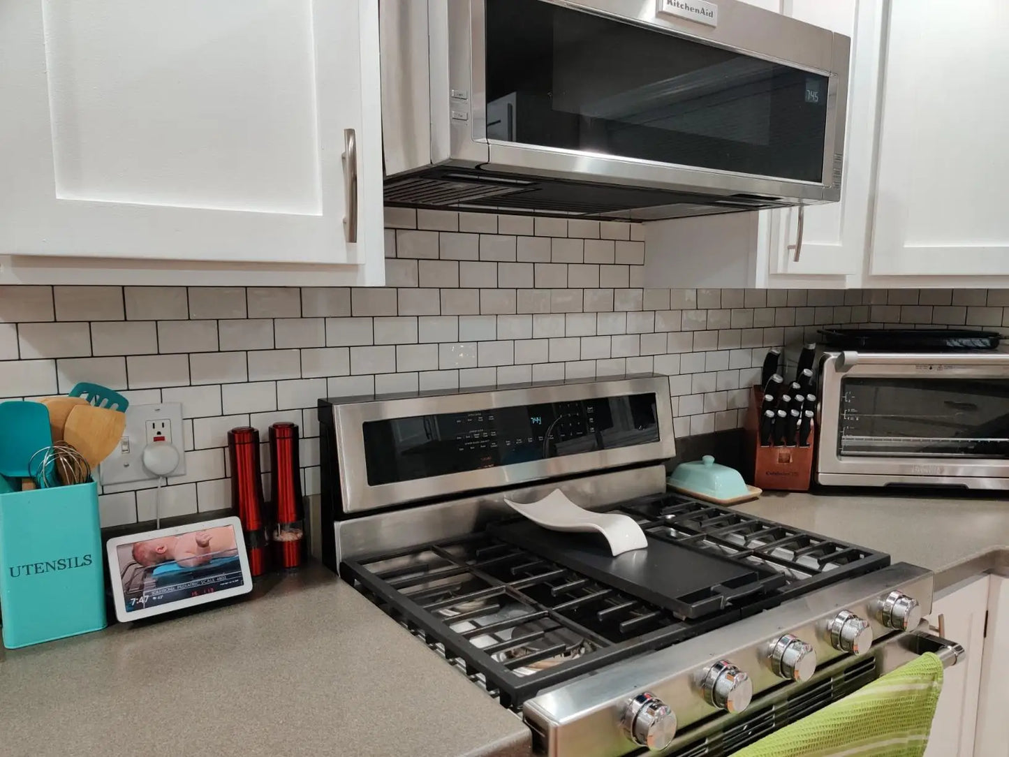 Vinilo Adhesivo 3D Efecto Ladrillo Metro - Pack 10 Láminas para Cocina y Baño