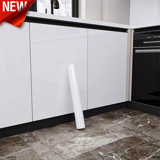 Vinilo Adhesivo Blanco Brillante - Renovación de Muebles y Armarios de Cocina