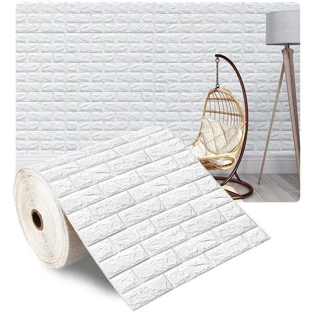 Vinilo Adhesivo 3D Efecto Ladrillo - Salón, Dormitorio y Habitación Infantil