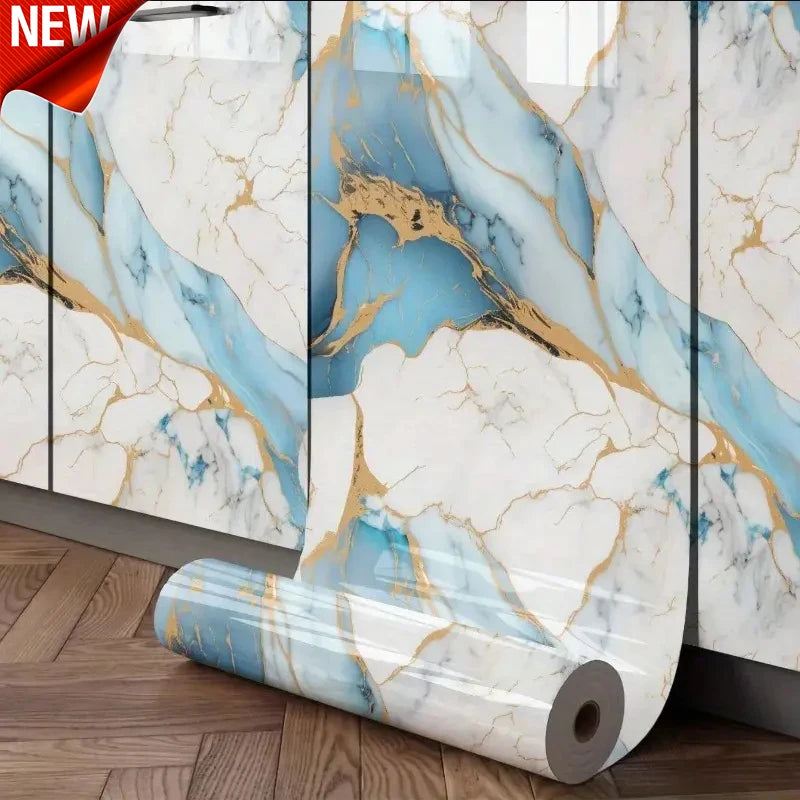 Vinilo Adhesivo Efecto Mármol 40cm - Antiaceite e Impermeable para Cocina