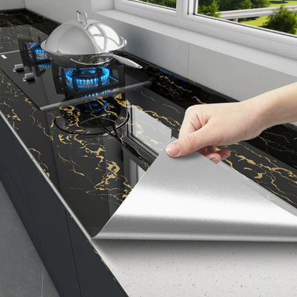 Vinilo Adhesivo Efecto Mármol 40cm - Antiaceite e Impermeable para Cocina