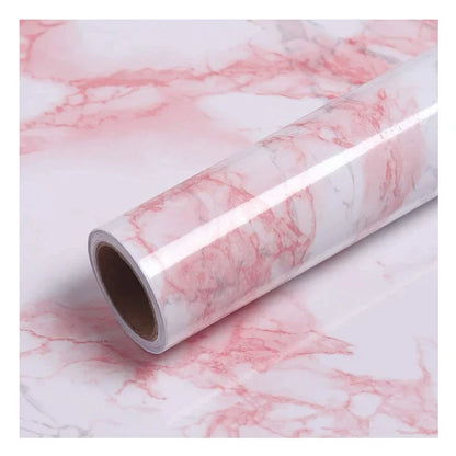 Vinilo Adhesivo Efecto Mármol Rosa - Para Mesas, Encimeras y Muebles