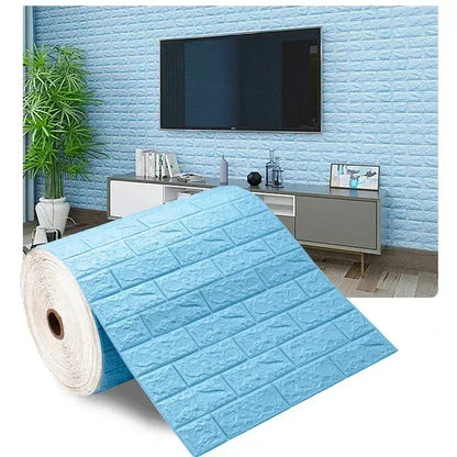 Vinilo Adhesivo 3D Efecto Ladrillo - Salón, Dormitorio y Habitación Infantil