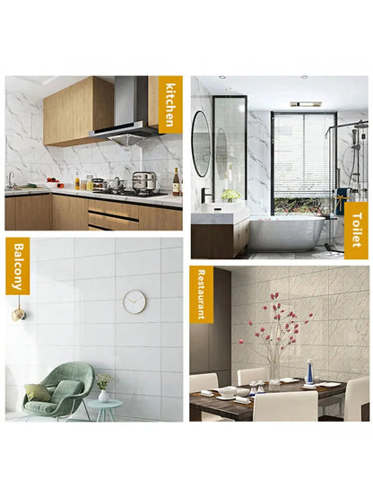 Baldosas Adhesivas 3D Efecto Mármol para Cocina y Baño - Impermeables, Pack 10 uds