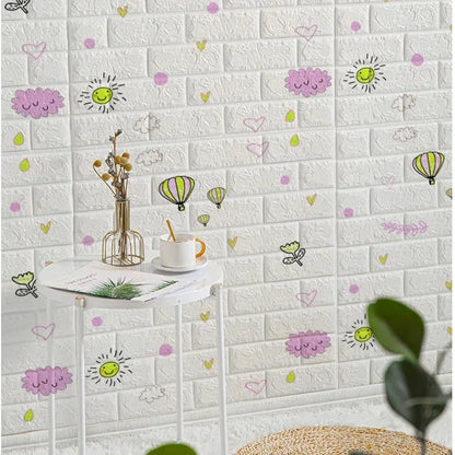 Vinilo Adhesivo 3D Efecto Ladrillo - Salón, Dormitorio y Habitación Infantil
