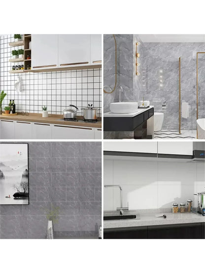 Baldosas Adhesivas 3D Efecto Mármol para Cocina y Baño - Impermeables, Pack 10 uds