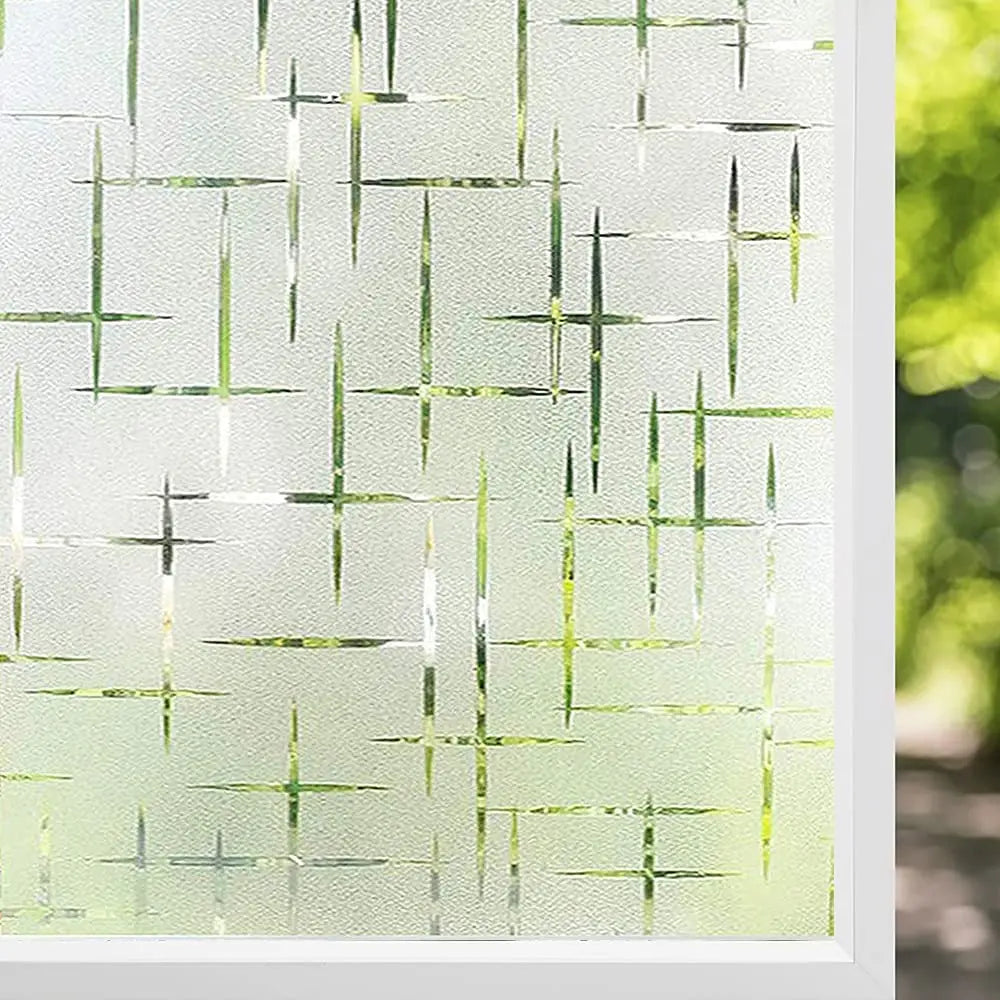 Lámina Decorativa 3D para Ventanas Arcoíris - Vinilo Vidriera Estática sin Adhesivo