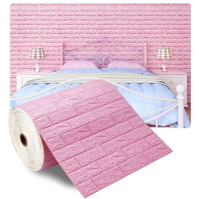Vinilo Adhesivo 3D Efecto Ladrillo - Salón, Dormitorio y Habitación Infantil