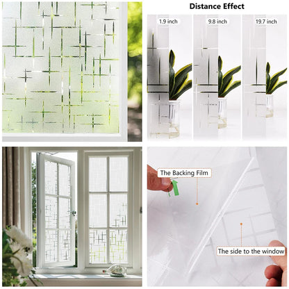 Lámina Decorativa 3D para Ventanas Arcoíris - Vinilo Vidriera Estática sin Adhesivo