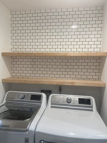 Vinilo Adhesivo 3D Efecto Ladrillo Metro - Pack 10 Láminas para Cocina y Baño