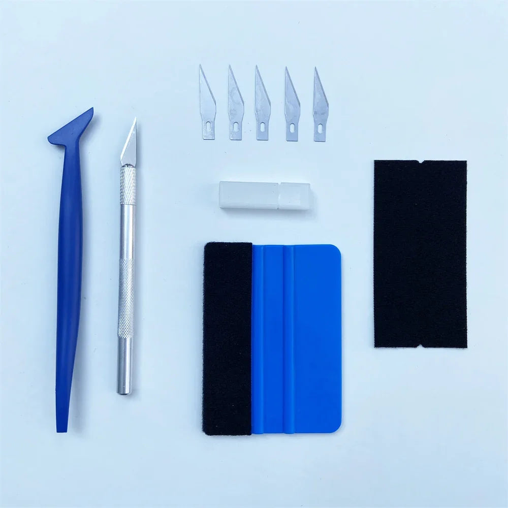 Kit Profesional de Herramientas para Instalación de Vinilos - Rasquetas y Escobilla